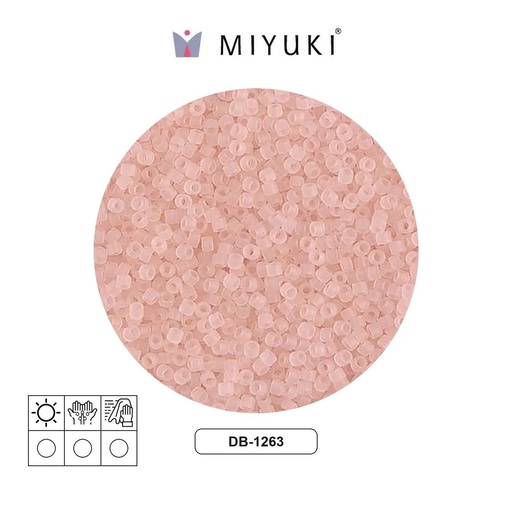[28301] Miyuki delica 11/0 DB1263 mate transparente rosado niebla x 50g