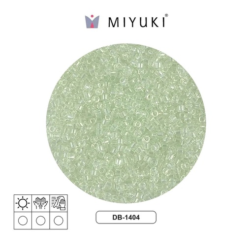 [21416] Miyuki delica 11/0 DB1404 transparent pale green mist x 50g