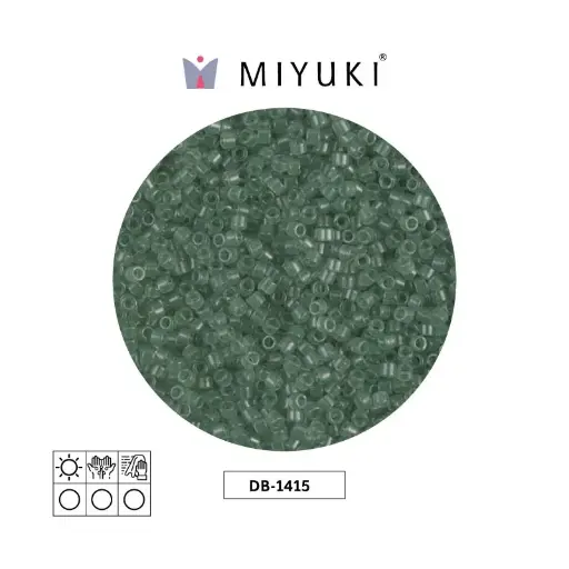 [08476] Miyuki delica 11/0 DB1415 transparente claro moss verde x 50g
