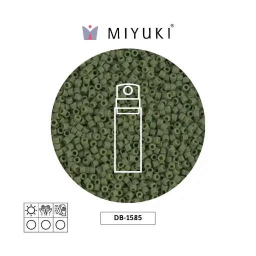 [22370] Miyuki delica 11/0 DB1585 mate opaco verde x 10g