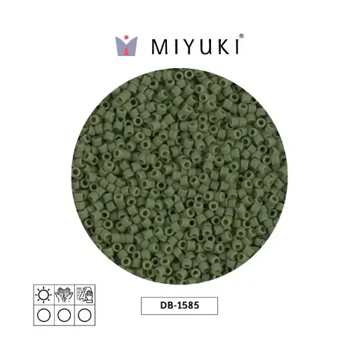 [14503] Miyuki delica 11/0 DB1585 mate opaco verde x 50g
