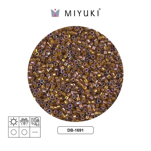 [01884] Miyuki delica 11/0 DB1691 silver lined glazed dark saffron AB x 50g