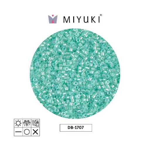 [29449] Miyuki delica 11/0 DB1707 opauqe perla forrado glacier azul x 50g