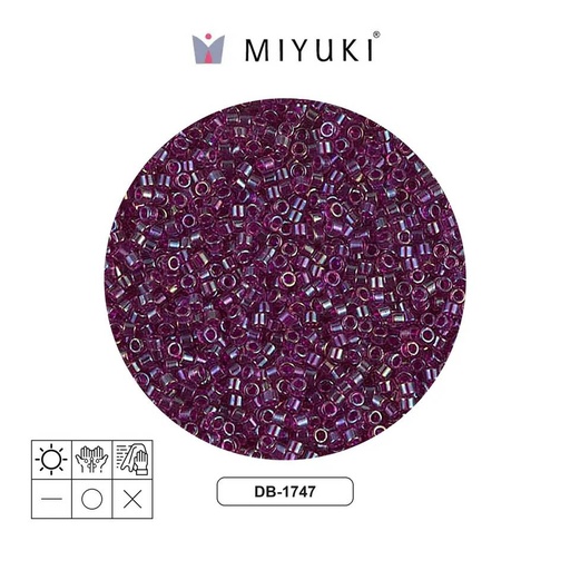[02323] Miyuki delica 11/0 DB1747 fucsia forrado amethyst AB x 50g