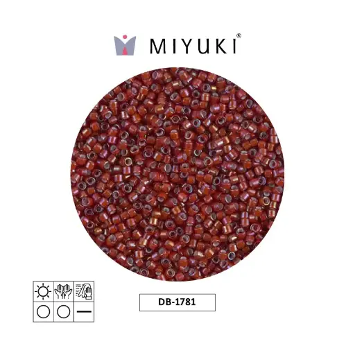 [00431] Miyuki delica 11/0 DB1781 forrado vinotinto AB x 50g
