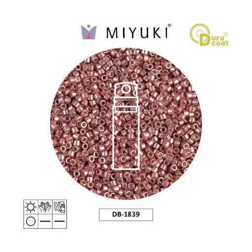 [28737] Miyuki delica 11/0 DB1839 galvanizado oscuro coral duacoat x 10g
