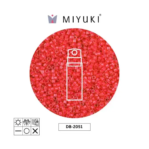 [10240] Miyuki delica 11/0 DB2051 neon poppy rojo x 10g