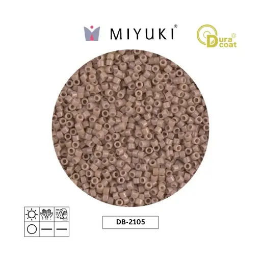 [15304] Miyuki delica 11/0 DB2105 opaco beige Duracoat x 50g