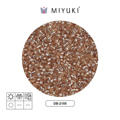 [27407] Miyuki delica 11/0 DB2155 silver lined mica duracoat x 50g