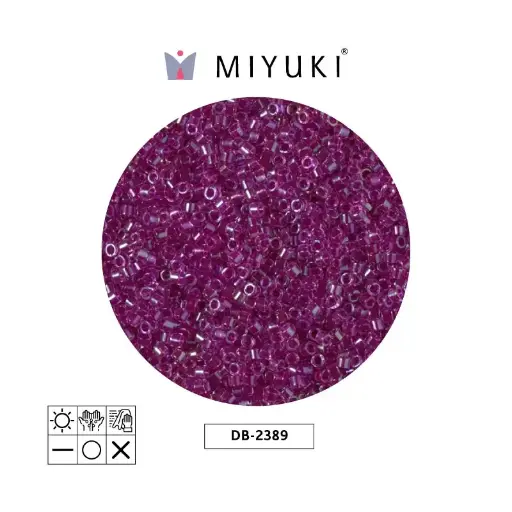 [11043] Miyuki delica 11/0 DB2389 color lined magenta x 50g