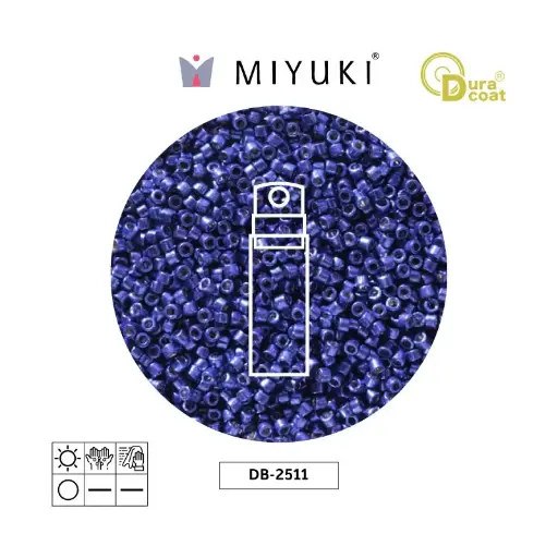 [08859] Miyuki delica 11/0 DB2511 Duracoat galvanizado azul x 10g