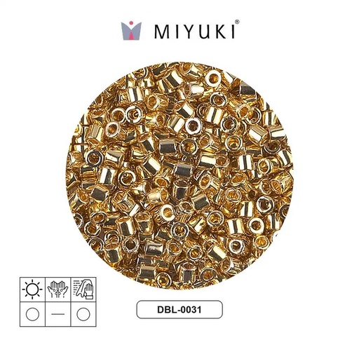 [23974] Miyuki delica 8/0 DBL0031 bright dorado 24kt. plated x 250gr