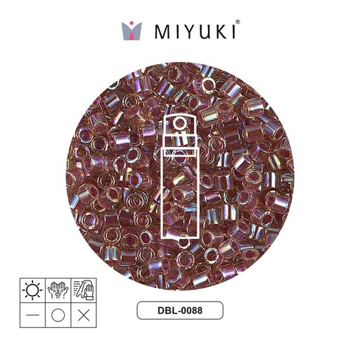 [18843] Miyuki delica 8/0 DBL0088 berry lined light topaz AB x 10gr