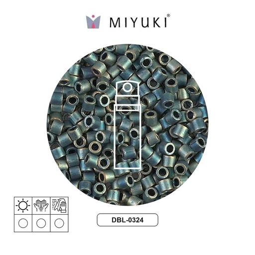 [21952] Miyuki delica 8/0 DBL0324 matte metallic patina AB x 10gr