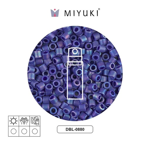 [22136] Miyuki delica 8/0 DBL0880 matte opaque cobalt AB x 10gr