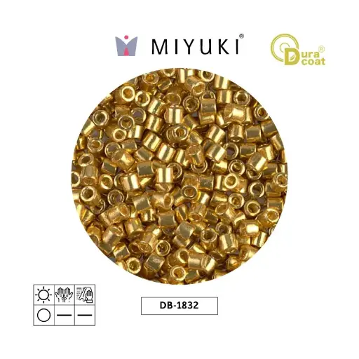 [26530] Miyuki delica 8/0 DBL1832 galvanizado dorado x 50g