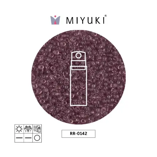[31566] Mostacilla Miyuki rocalla 11/0 RR0142 transparent smoky amethyst x 10g