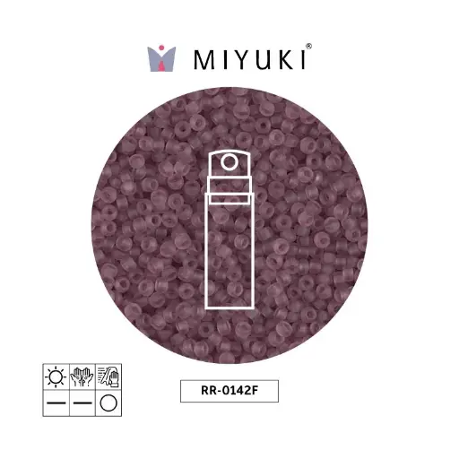 [24000] Mostacilla Miyuki rocalla 11/0 RR0142F matte transparent smoky amethyst x 10g