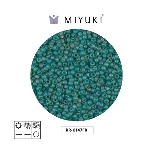 [09301] Mostacilla Miyuki rocalla 11/0 RR0147FR matte transparent dark green x 250g