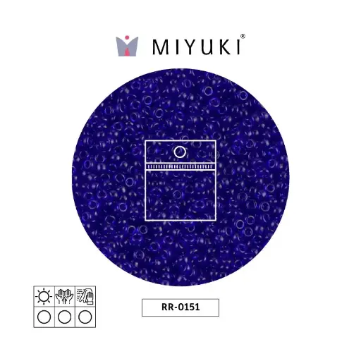 [16482] Mostacilla Miyuki rocalla 11/0 RR0151 transparent cobalt x 25g