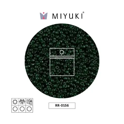 [16180] Mostacilla Miyuki rocalla 11/0 RR0156 transparente verde x 25g