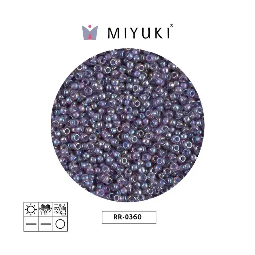 [00986] Mostacilla Miyuki rocalla 11/0 RR0360 lined light amethyst AB x 250g