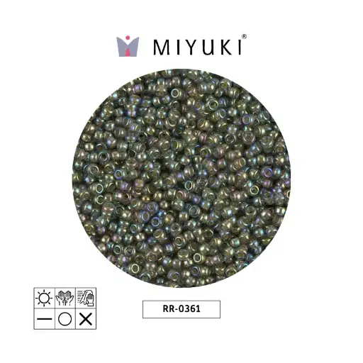 [11561] Mostacilla Miyuki rocalla 11/0 RR0361 chartreuse lined olivine AB x 250g