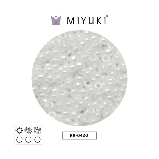 [05151] Mostacilla Miyuki rocalla 11/0 RR0420 white pearl ceylon luster x 250g