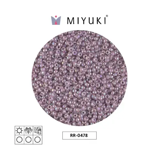 [17303] Mostacilla Miyuki rocalla 11/0 RR0478 opaque mauve AB x 250g