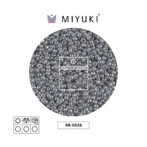 [31086] Mostacilla Miyuki rocalla 11/0 RR0526 grey ceylon x 20g