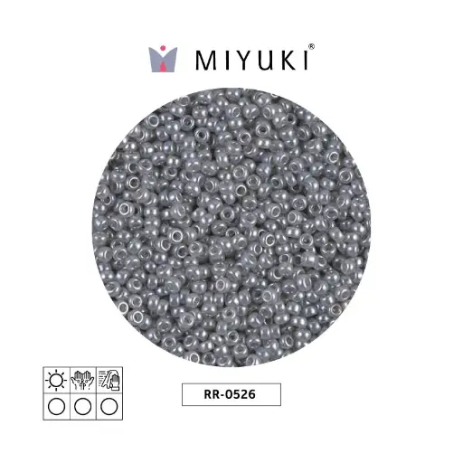 [09292] Mostacilla Miyuki rocalla 11/0 RR0526 grey ceylon x 250g