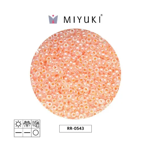 [02630] Mostacilla Miyuki rocalla 11/0 RR0543 lined capucine red luster x 250g
