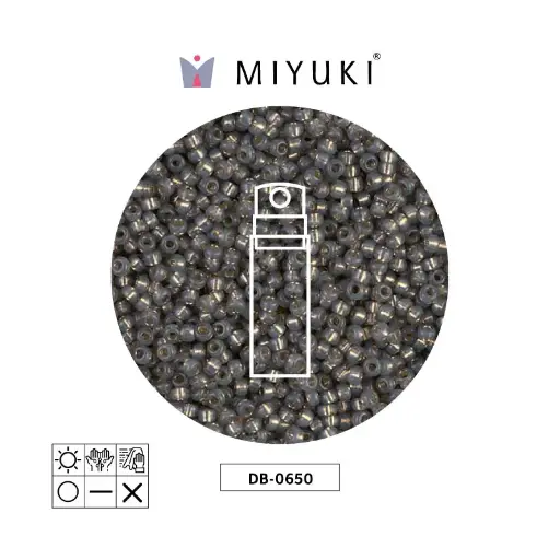 [32099] Mostacilla Miyuki rocalla 11/0 RR0650 rustic grey silver lined alabaster x 10g