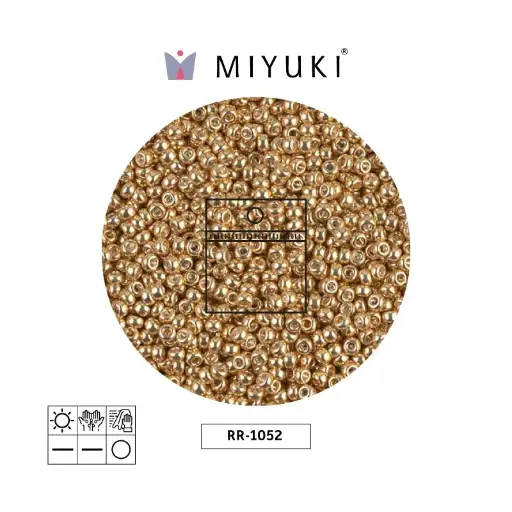 [07726] Mostacilla Miyuki rocalla 11/0 RR1052 galvanizado amarillo dorado x 25g