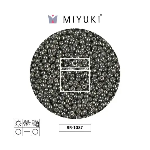 [31085] Mostacilla Miyuki rocalla 11/0 RR1087 galvanized dark stee x 20 g