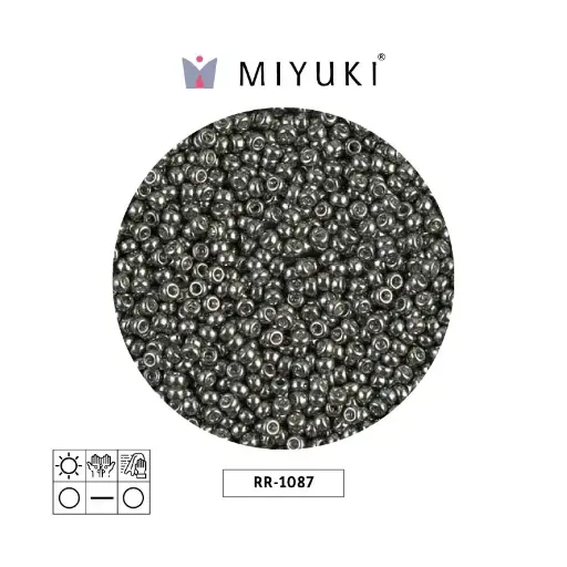 [19473] Mostacilla Miyuki rocalla 11/0 RR1087 galvanized dark stee x 250g