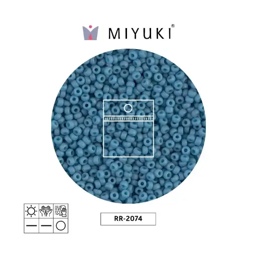 [13714] Mostacilla Miyuki rocalla 11/0 RR2074 matthe grey blue x 25g