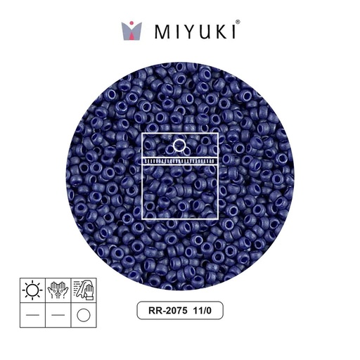 [00984] Mostacilla Miyuki rocalla 11/0 RR2075 mate azul x 25g