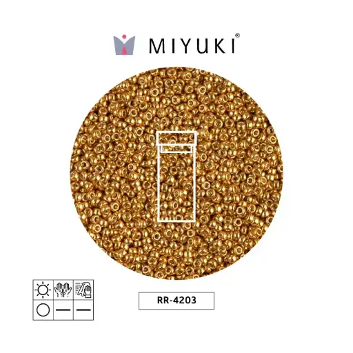 [01254] Mostacilla Miyuki rocalla 11/0 RR4203 galvanized yellow gold x 20gr