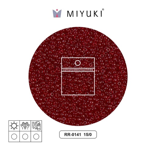 [32113] Mostacilla Miyuki rocalla 15/0 RR0141 transparente ruby x 10g