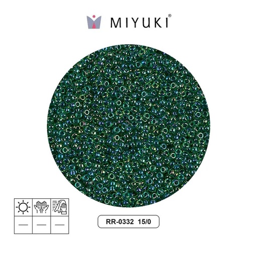 [07996] Mostacilla Miyuki rocalla 15/0 RR0332 dark blue lined green x 250g
