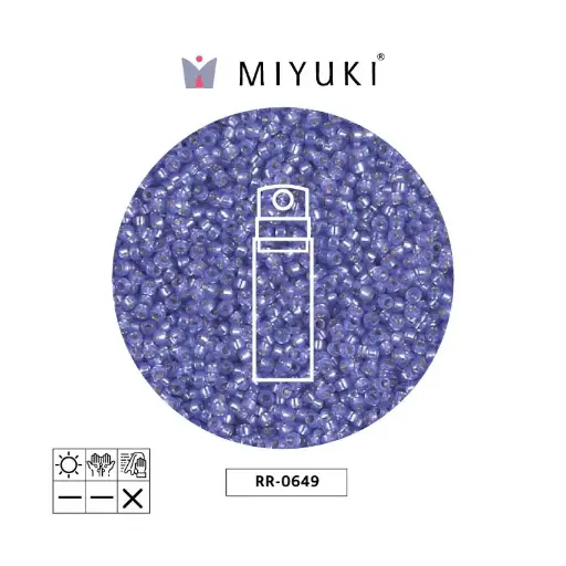 [25657] Mostacilla Miyuki rocalla 15/0 RR0649 violet silver lined alabaster x 10g