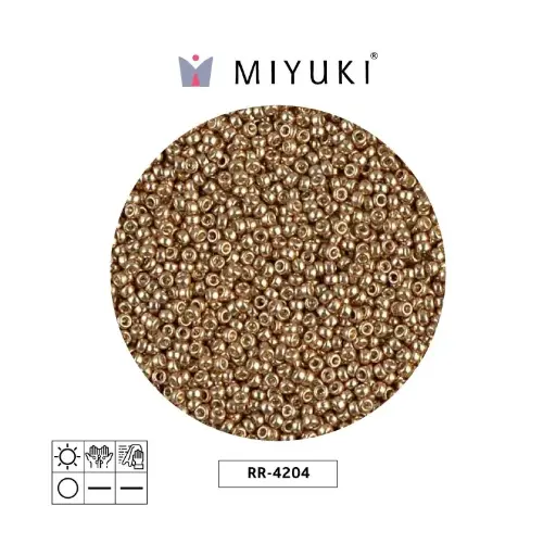 [23977] Mostacilla Miyuki rocalla 15/0 RR4204 galvanizado champagne x 250g