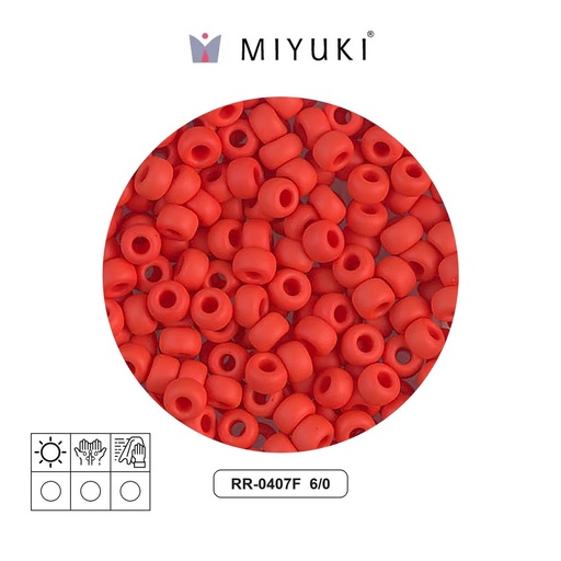 [09302] Mostacilla Miyuki rocalla 6/0 RR0407F opaque light garnet matte x 250g