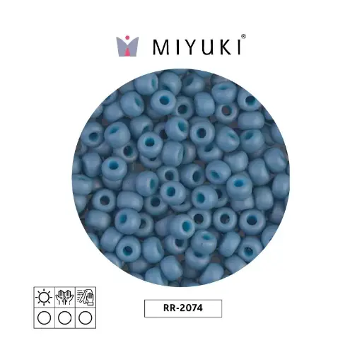 [05752] Mostacilla Miyuki rocalla 6/0 RR2074 matte opaque pale denim luster x 250g