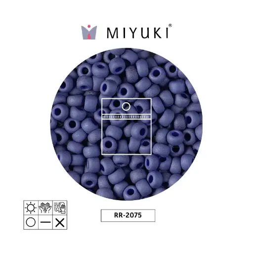 [05777] Mostacilla Miyuki rocalla 6/0 RR2075 matte opaque cobalt luster x 25g