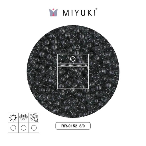 [22791] Mostacilla Miyuki rocalla 8/0 RR0152 transparent grey x 10g