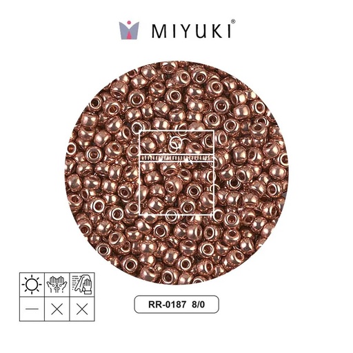 [22142] Mostacilla Miyuki rocalla 8/0 RR0187 copper plated x 10g