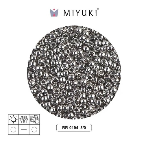 [19471] Mostacilla Miyuki rocalla 8/0 RR0194 palladium plated x 250gr