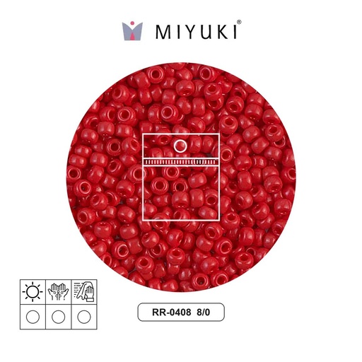 [13810] Mostacilla Miyuki rocalla 8/0 RR0408 opaco maroon x 25g